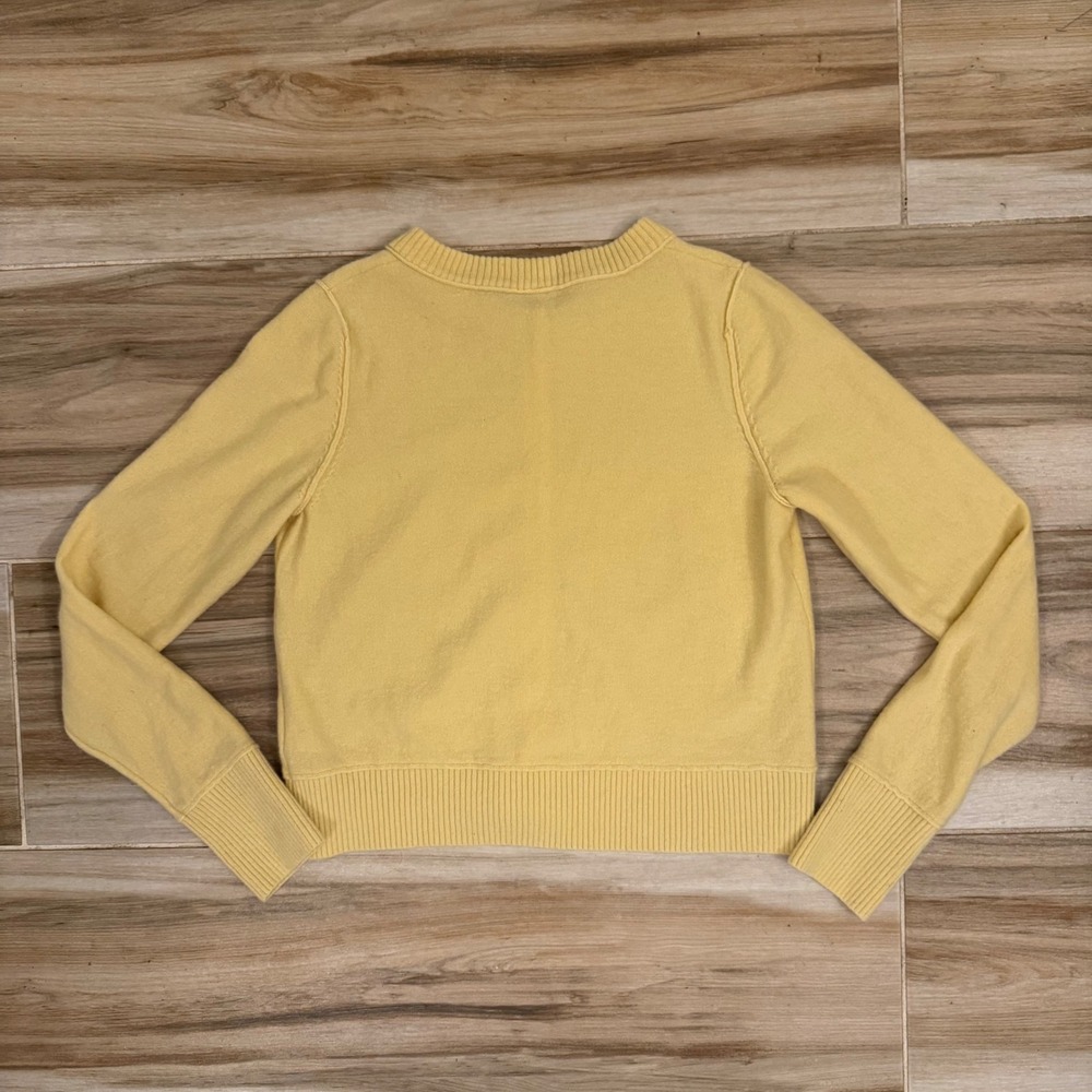 Free People Yellow Wool Cashmere Blend Button Front Cardigan OB2083717 Mens M - Picture 4 of 8